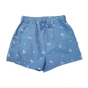 My Little Cozmo organic cotton palm print bermuda shorts in blue Size 6Y